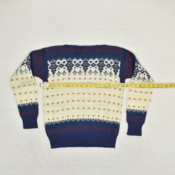 Hunters Run Women's Pullover Sweater Geometric VTG Wool Multicolor Size M - Picture 4 of 8